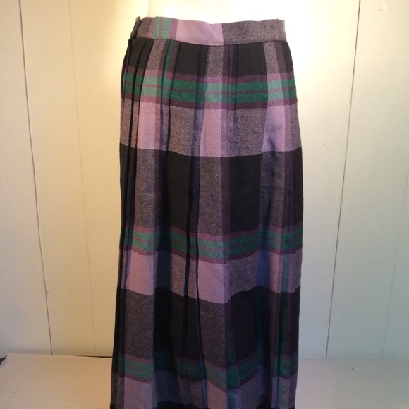 Vintage plaid wool skirt women’s size 10 - Picture 2 of 10
